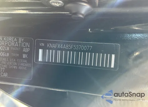 2015 Kia Forte Ex z USA, uszkodzony, nr VIN KNAFX4A85F5370077